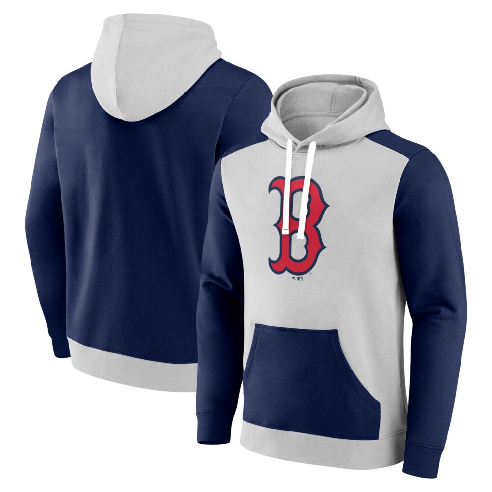 Men's Boston Red Sox  Branded Gray/Navy Arctic Pullover Hoodie