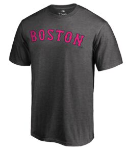 Men's Boston Red Sox  Branded Heather Gray 2019 Mother's Day Pink Wordmark T-Shirt