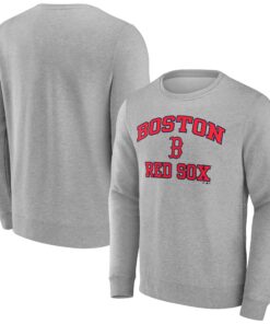Men's Boston Red Sox  Branded Heather Gray Heart & Soul Pullover Sweatshirt
