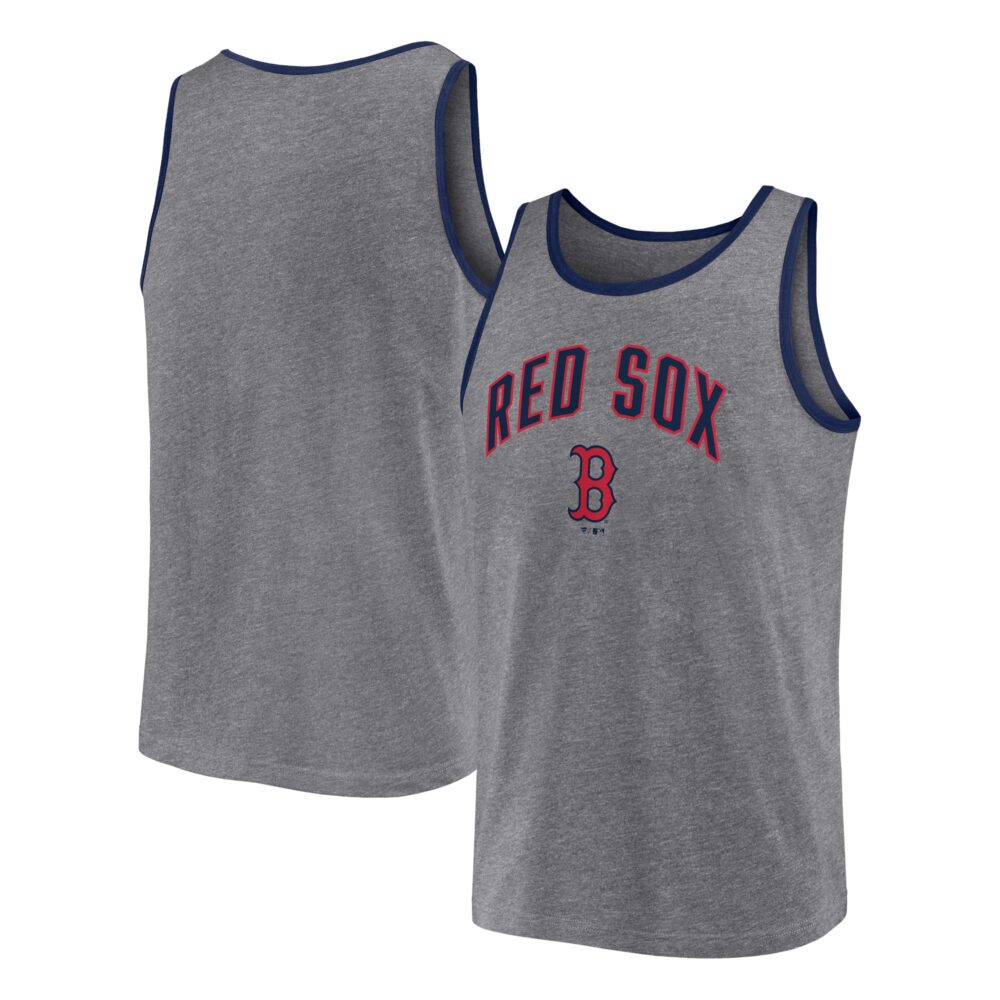 Men's Boston Red Sox   Branded Heather Gray Primary Tank Top