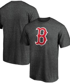 Men's Boston Red Sox  Branded Heathered Charcoal Primary Logo T-Shirt