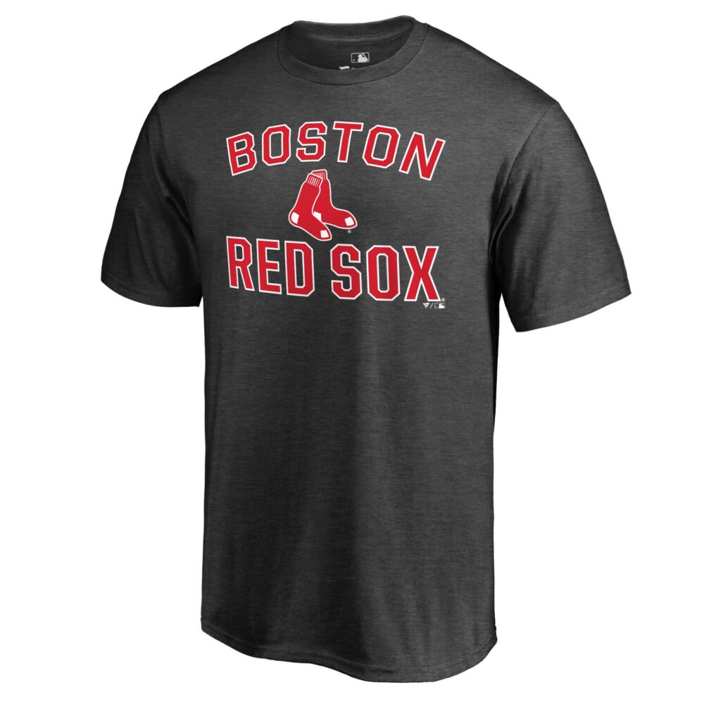 Men's Boston Red Sox  Branded Heathered Gray Core Basics Victory Arch II T-Shirt