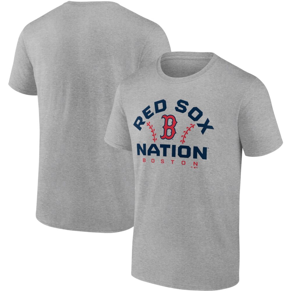 Men's Boston Red Sox  Branded Heathered Gray Iconic Go for Two T-Shirt