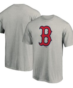 Men's Boston Red Sox  Branded Heathered Gray Official Team Logo T-Shirt