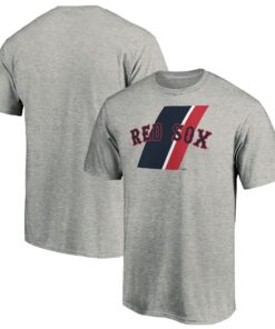 Men's Boston Red Sox  Branded Heathered Gray Prep Squad T-Shirt