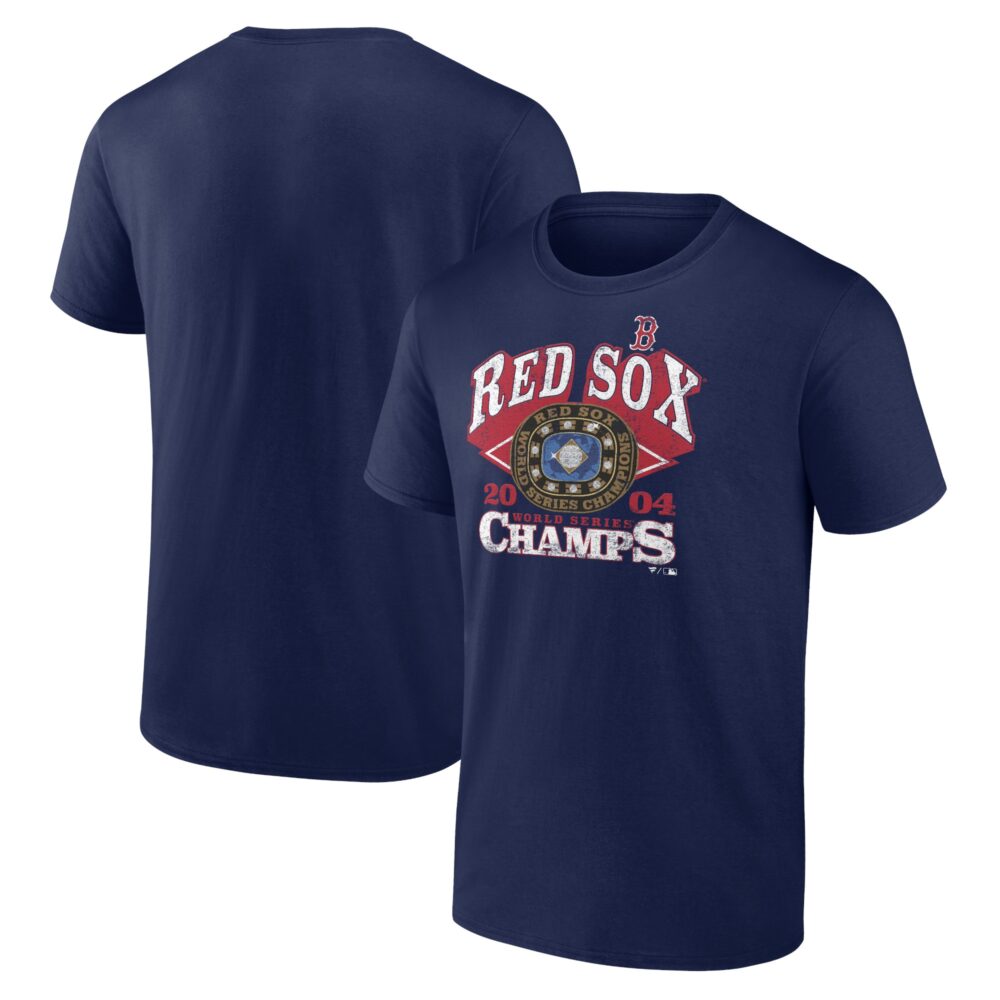 Men's Boston Red Sox  Branded Navy 2004 World Series Champions T-Shirt