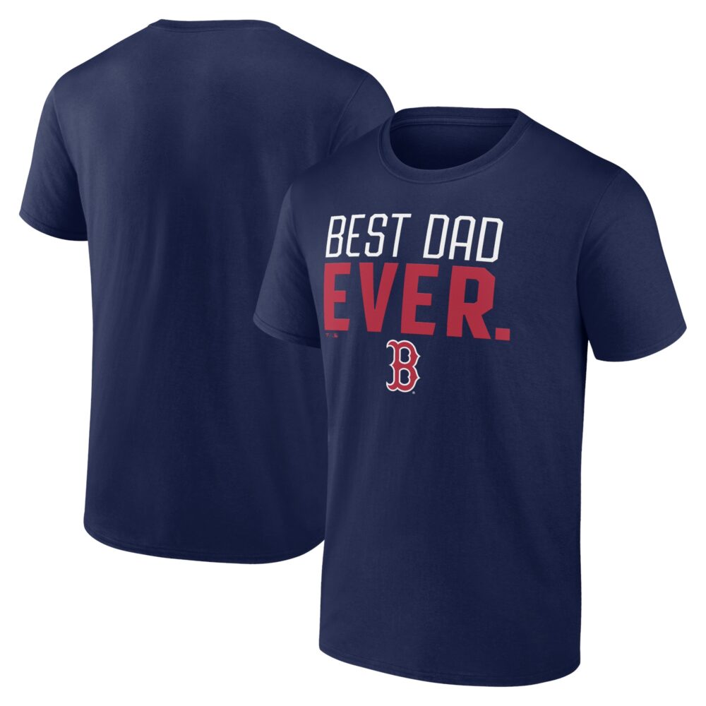 Men's Boston Red Sox  Branded Navy Best Dad Ever T-Shirt