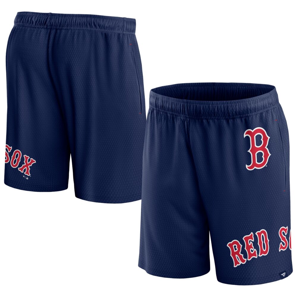 Men's Boston Red Sox   Branded Navy Clincher Mesh Shorts