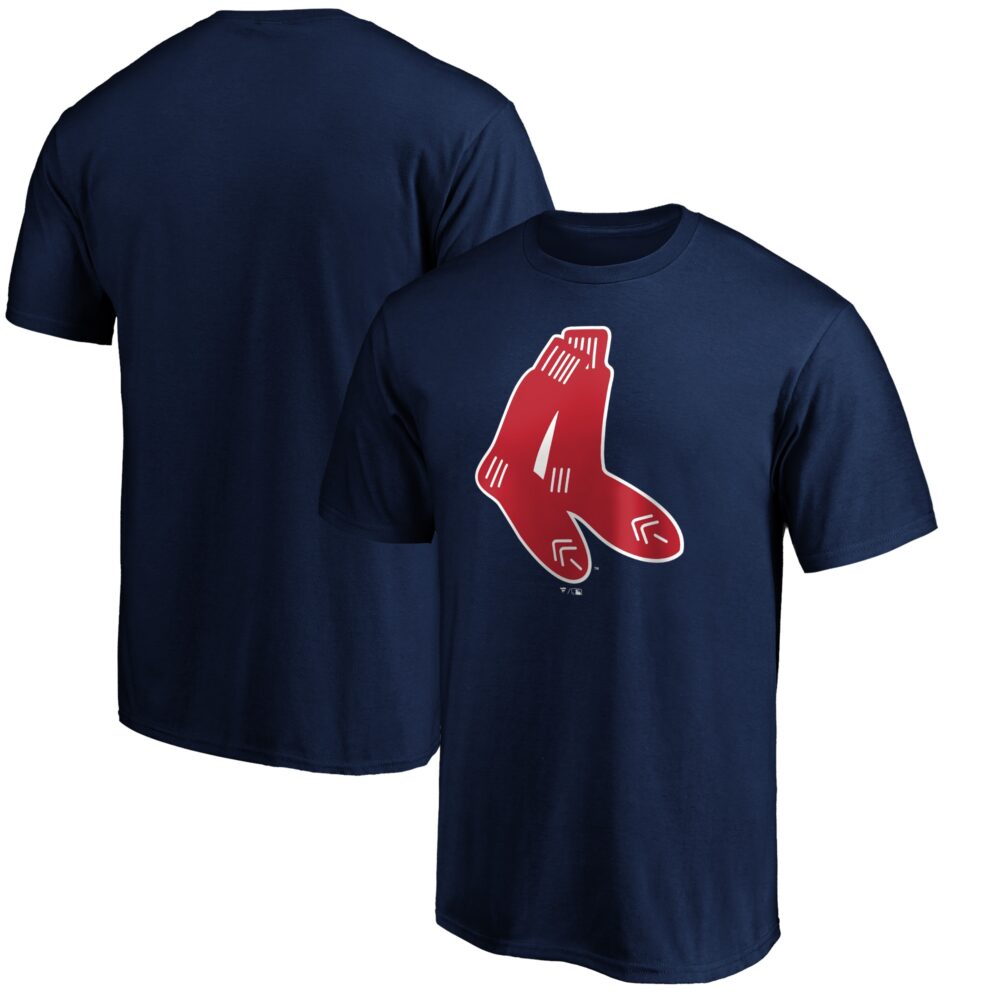 Men's Boston Red Sox  Branded Navy Cooperstown Collection Huntington Logo T-Shirt