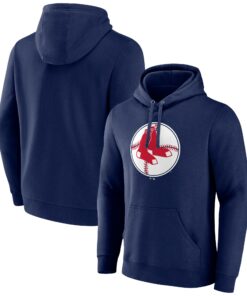 Men's Boston Red Sox  Branded Navy Cooperstown Collection Pullover Hoodie