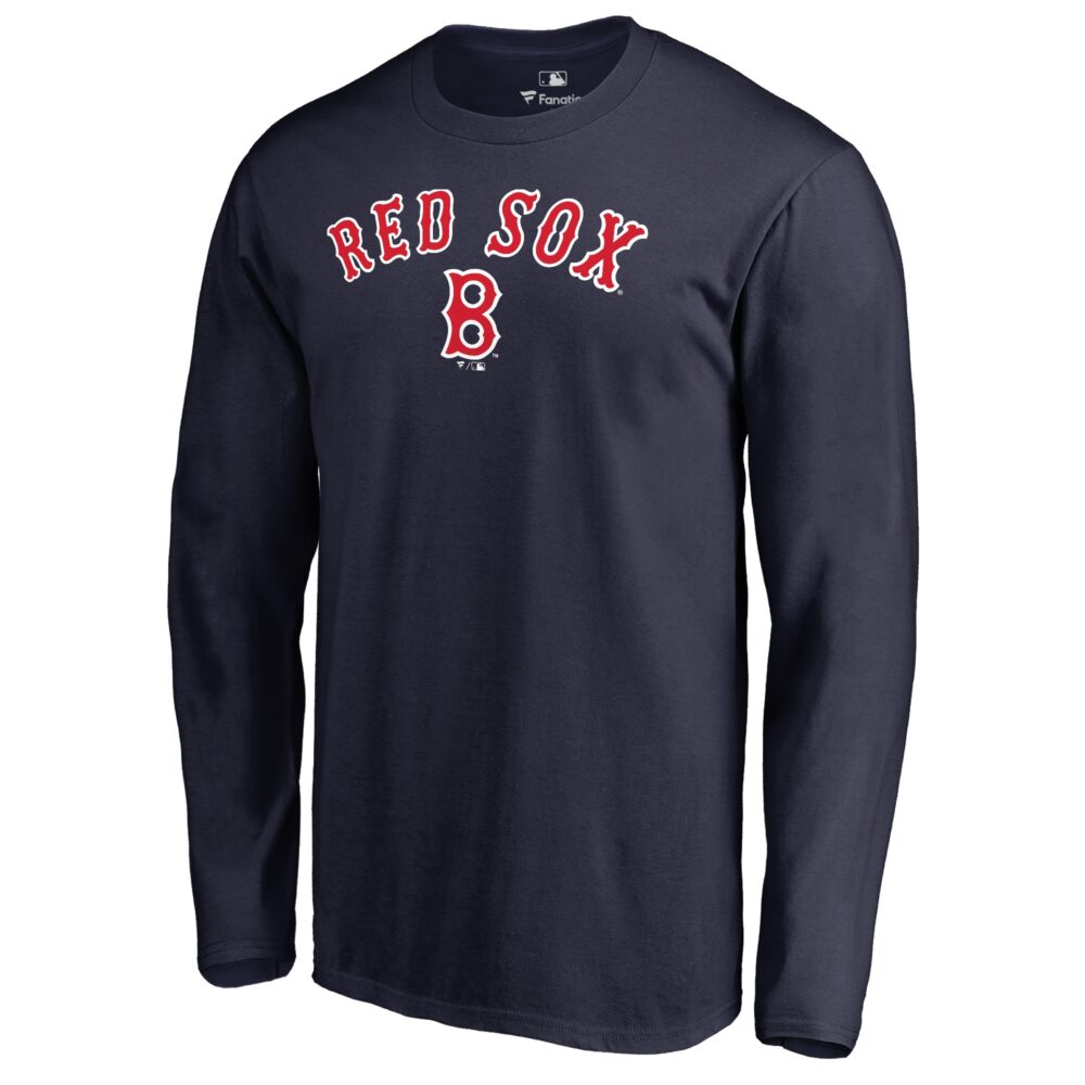 Men's Boston Red Sox  Branded Navy Cooperstown Collection Wahconah Long Sleeve T-Shirt