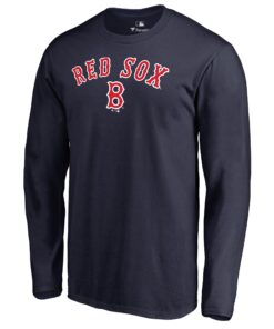 Men's Boston Red Sox  Branded Navy Cooperstown Collection Wahconah Long Sleeve T-Shirt