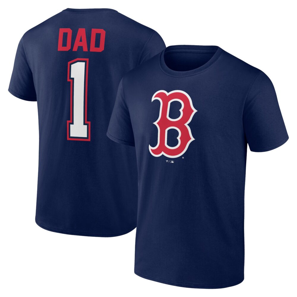Men's Boston Red Sox  Branded Navy Father's Day #1 Dad T-Shirt