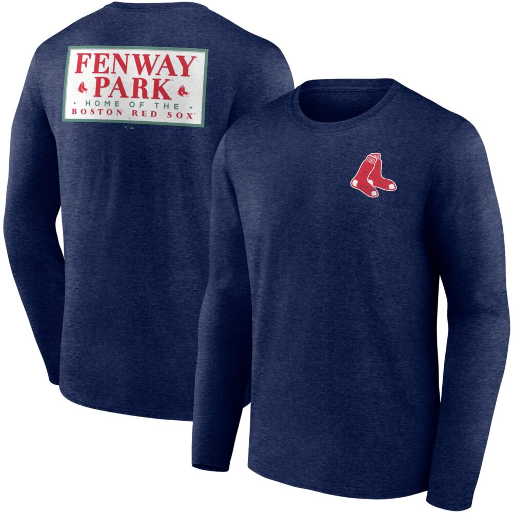 Men's Boston Red Sox  Branded Navy Fenway Park Home Hometown Collection Long Sleeve T-Shirt