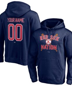 Men's Boston Red Sox  Branded Navy Hometown Legend Personalized Name & Number Pullover Hoodie