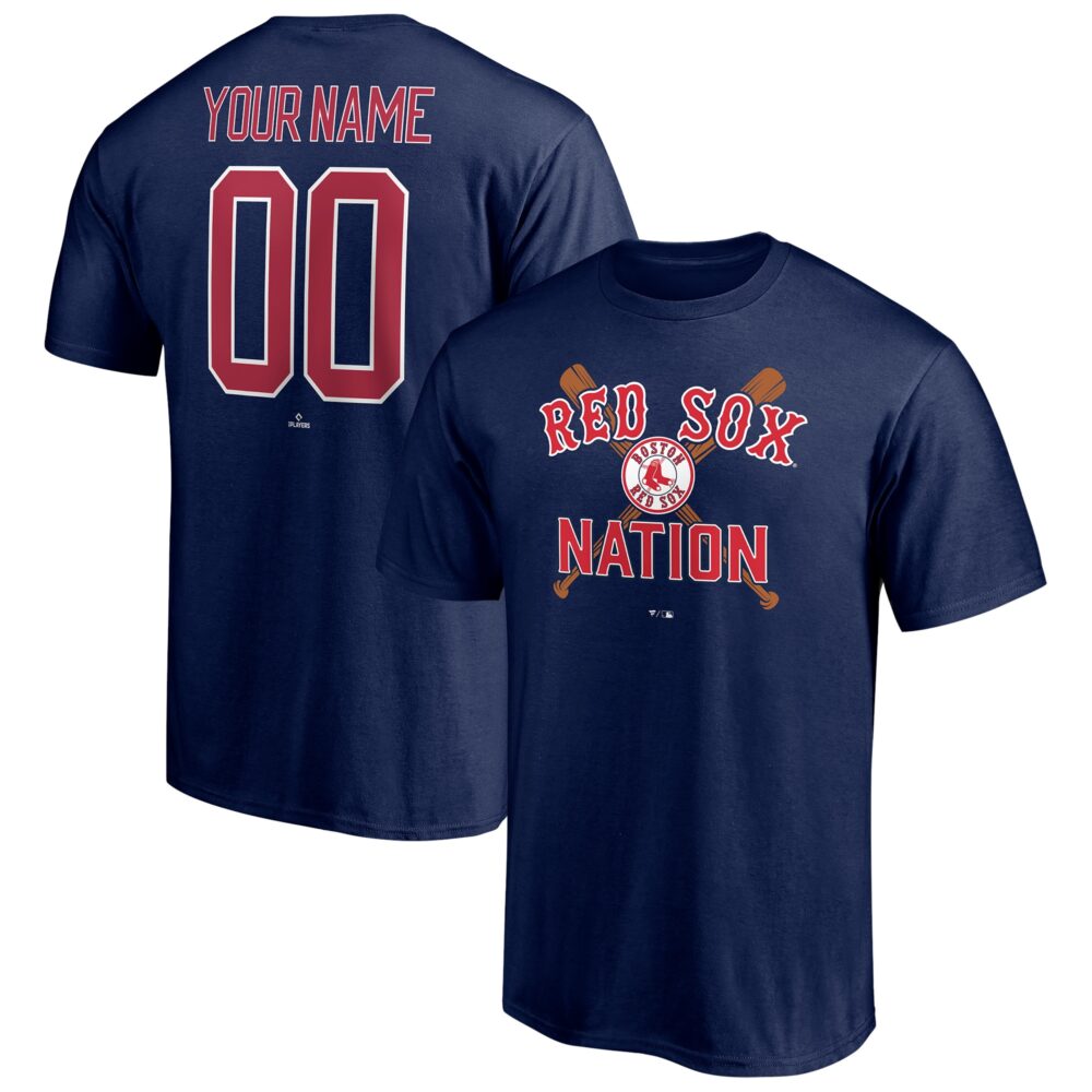 Men's Boston Red Sox  Branded Navy Hometown Legend Personalized Name & Number T-Shirt