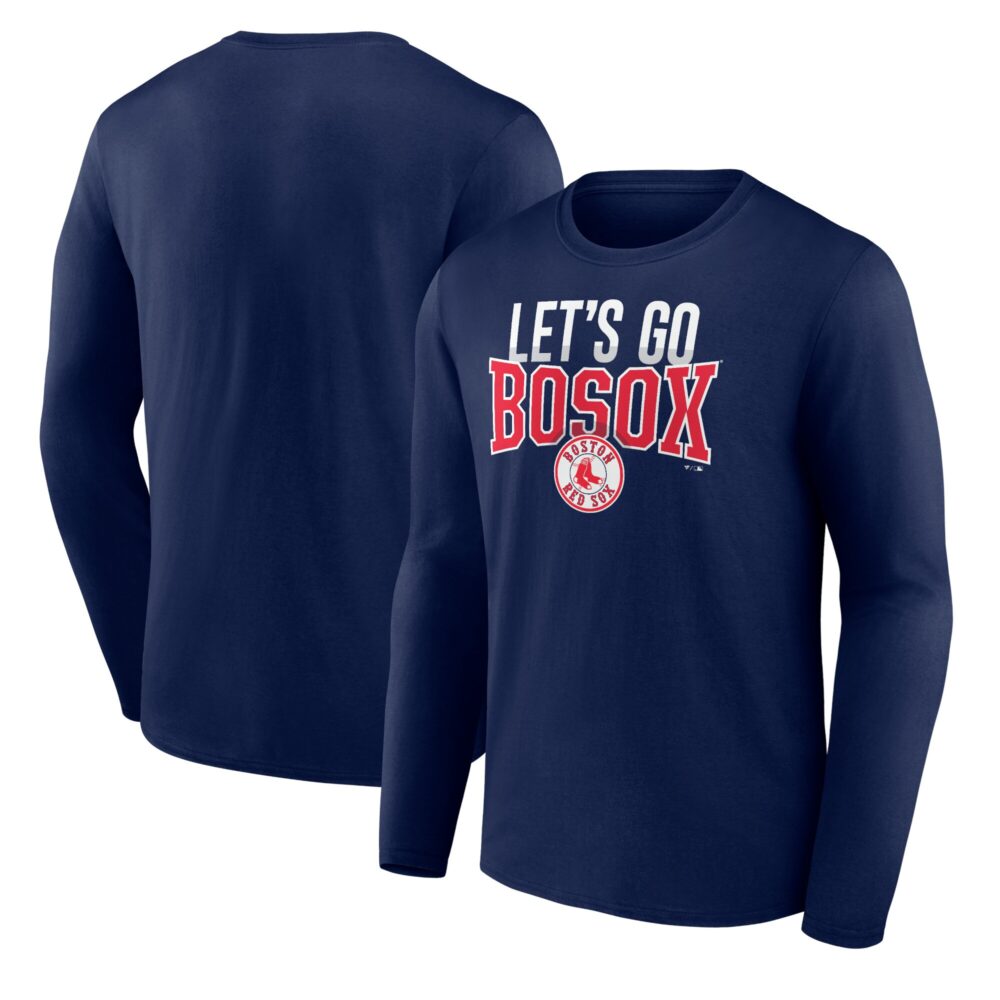 Men's Boston Red Sox  Branded Navy LGS Long Sleeve T-Shirt