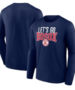 Men's Boston Red Sox  Branded Navy LGS Long Sleeve T-Shirt