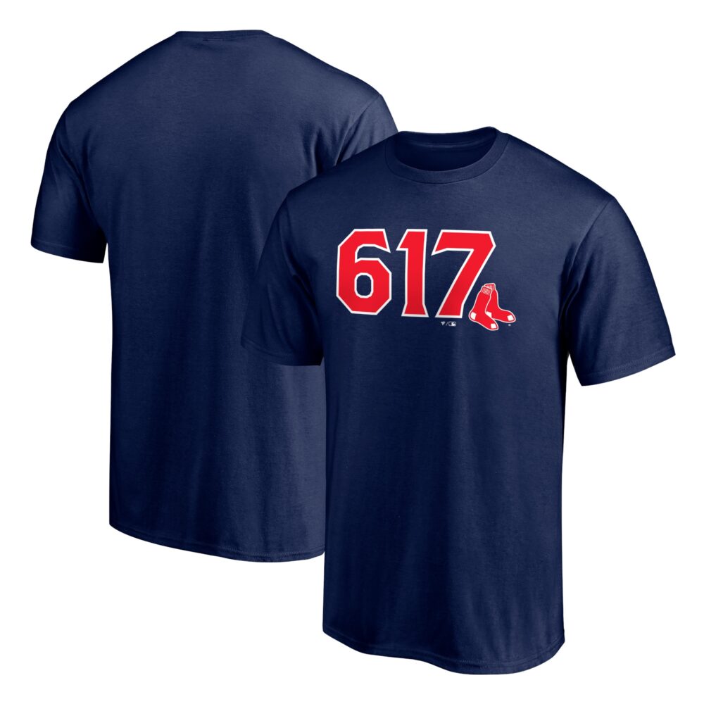 Men's Boston Red Sox  Branded Navy Long Ball 617 T-Shirt