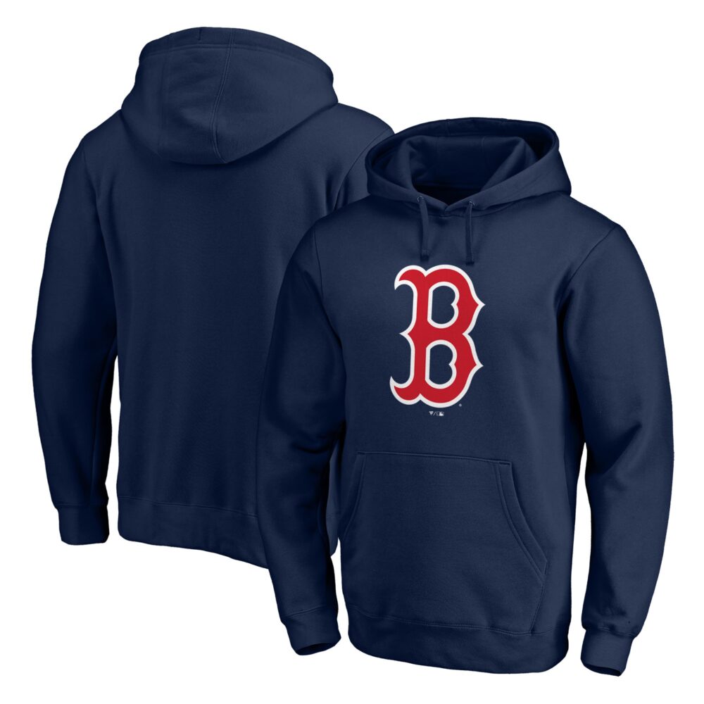 Men's Boston Red Sox  Branded Navy Official Team Logo Pullover Hoodie