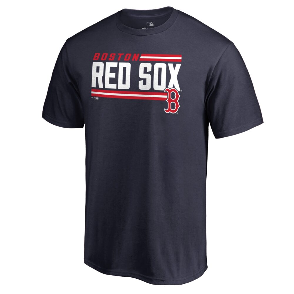 Men's Boston Red Sox  Branded Navy Onside Stripe T-Shirt