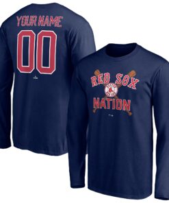 Men's Boston Red Sox  Branded Navy Personalized Hometown Legend Long Sleeve T-Shirt
