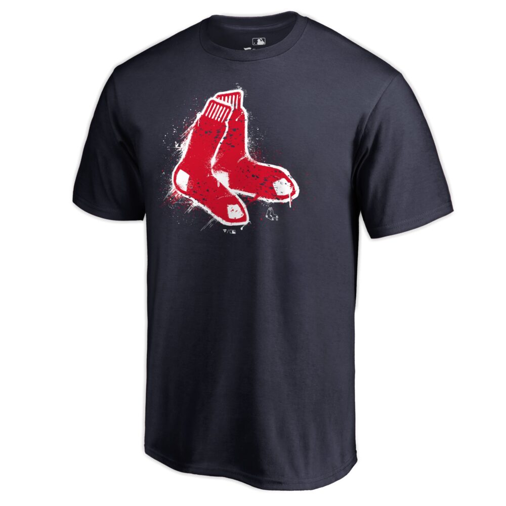 Men's Boston Red Sox  Branded Navy Splatter Logo T-Shirt