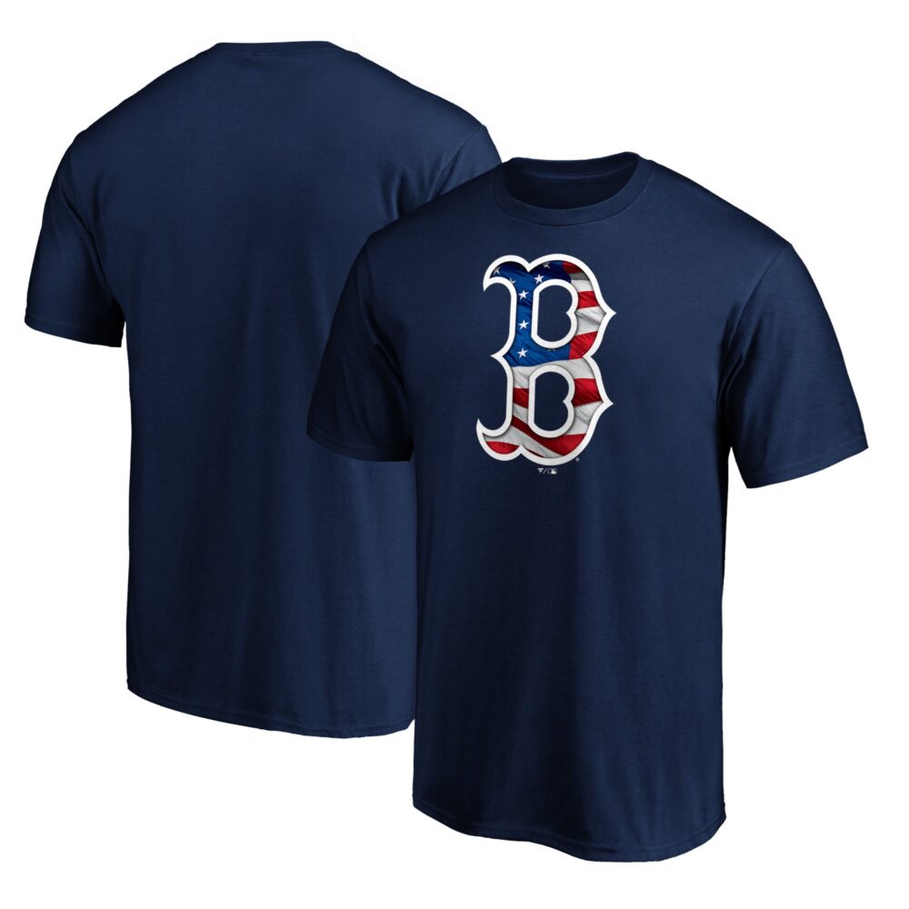 Men's Boston Red Sox  Branded Navy Team Banner Wave T-Shirt