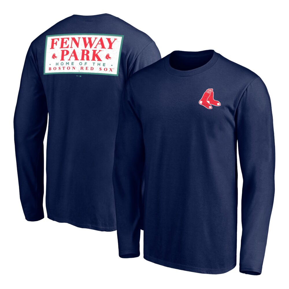 Men's Boston Red Sox  Branded Navy Team Hometown Collection Fenway Faithful Long Sleeve T-Shirt