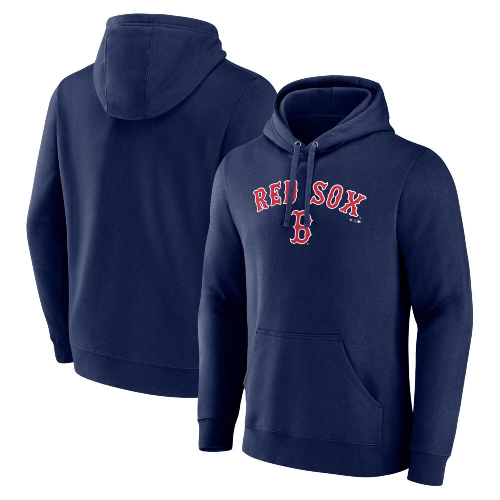 Men's Boston Red Sox  Branded Navy Team Lockup Pullover Hoodie