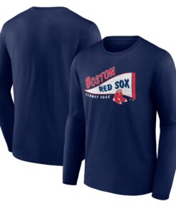 Men's Boston Red Sox  Branded Navy The Pennant Long Sleeve T-Shirt