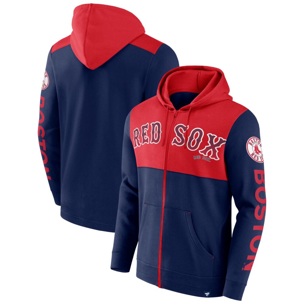 Men's Boston Red Sox  Branded Navy Walk Off Fleece Full-Zip Hoodie