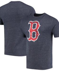 Men's Boston Red Sox  Branded Navy Weathered Official Logo Tri-Blend T-Shirt