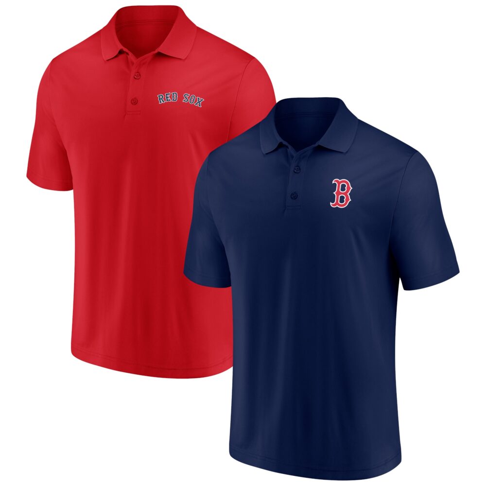 Men's Boston Red Sox  Branded Navy/Red Dueling Logos Polo Combo Set