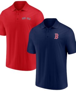 Men's Boston Red Sox  Branded Navy/Red Dueling Logos Polo Combo Set