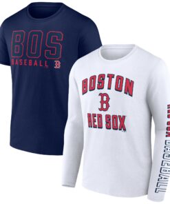 Men's Boston Red Sox  Branded Navy/White Two-Pack Combo T-Shirt Set