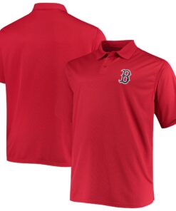 Men's Boston Red Sox  Branded Red Big & Tall Solid Birdseye Polo