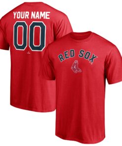 Men's Boston Red Sox  Branded Red Cooperstown Winning Streak Personalized Name & Number T-Shirt