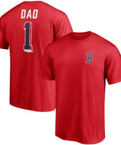 Men's Boston Red Sox  Branded Red Number One Dad Team T-Shirt