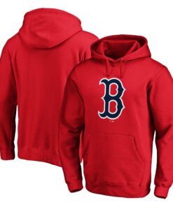 Men's Boston Red Sox  Branded Red Official Logo Fitted Pullover Hoodie