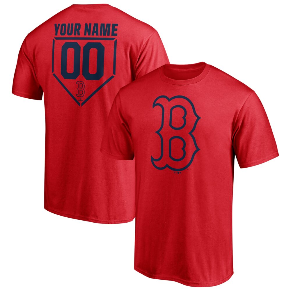 Men's Boston Red Sox  Branded Red Personalized RBI Logo T-Shirt