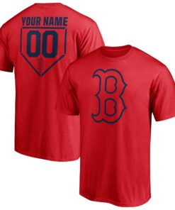 Men's Boston Red Sox  Branded Red Personalized RBI Logo T-Shirt