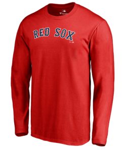 Men's Boston Red Sox  Branded Red Team Wordmark Long Sleeve T-Shirt