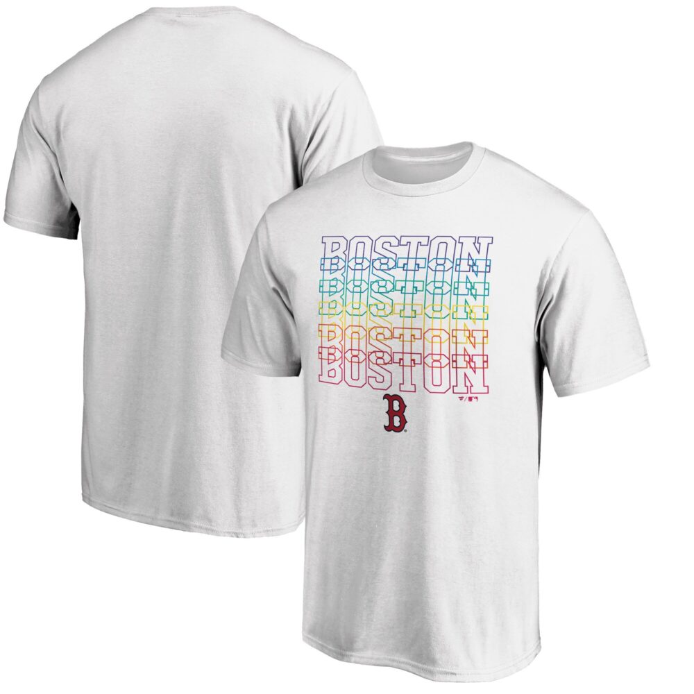 Men's Boston Red Sox  Branded White City Pride T-Shirt