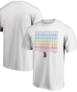 Men's Boston Red Sox  Branded White City Pride T-Shirt