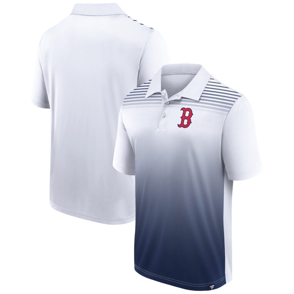 Men's Boston Red Sox   Branded White/Navy Sandlot Game Polo