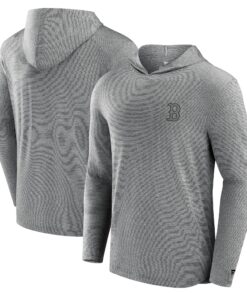 Men's Boston Red Sox  Signature Black Front Office Tech Lightweight Hoodie T-Shirt
