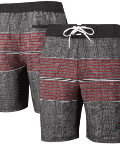 Men's Boston Red Sox G-III Sports by Carl Banks Charcoal Horizon Volley Swim Trunks
