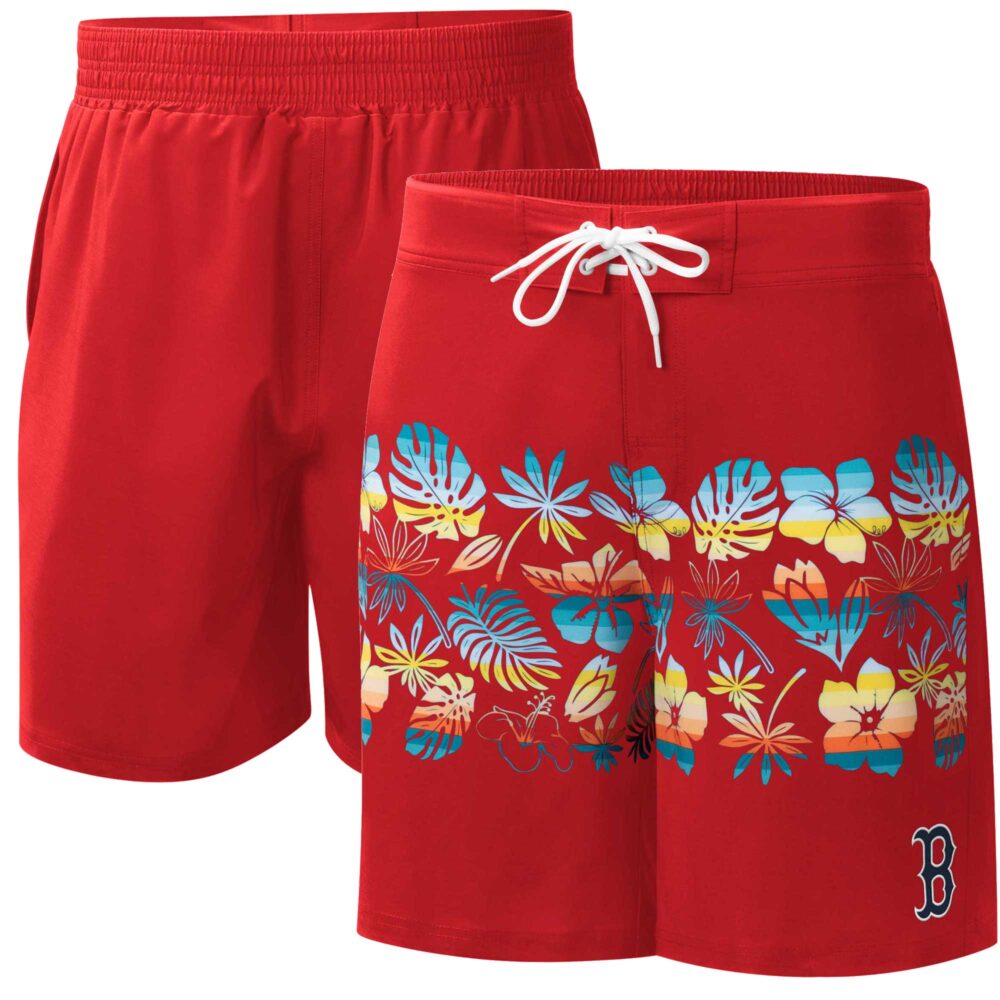 Men's Boston Red Sox  G-III Sports by Carl Banks Red Breeze Volley Swim Shorts
