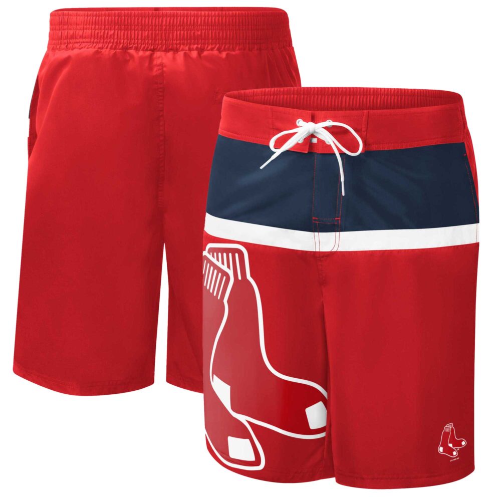 Men's Boston Red Sox G-III Sports by Carl Banks Red Sea Wind Swim Shorts